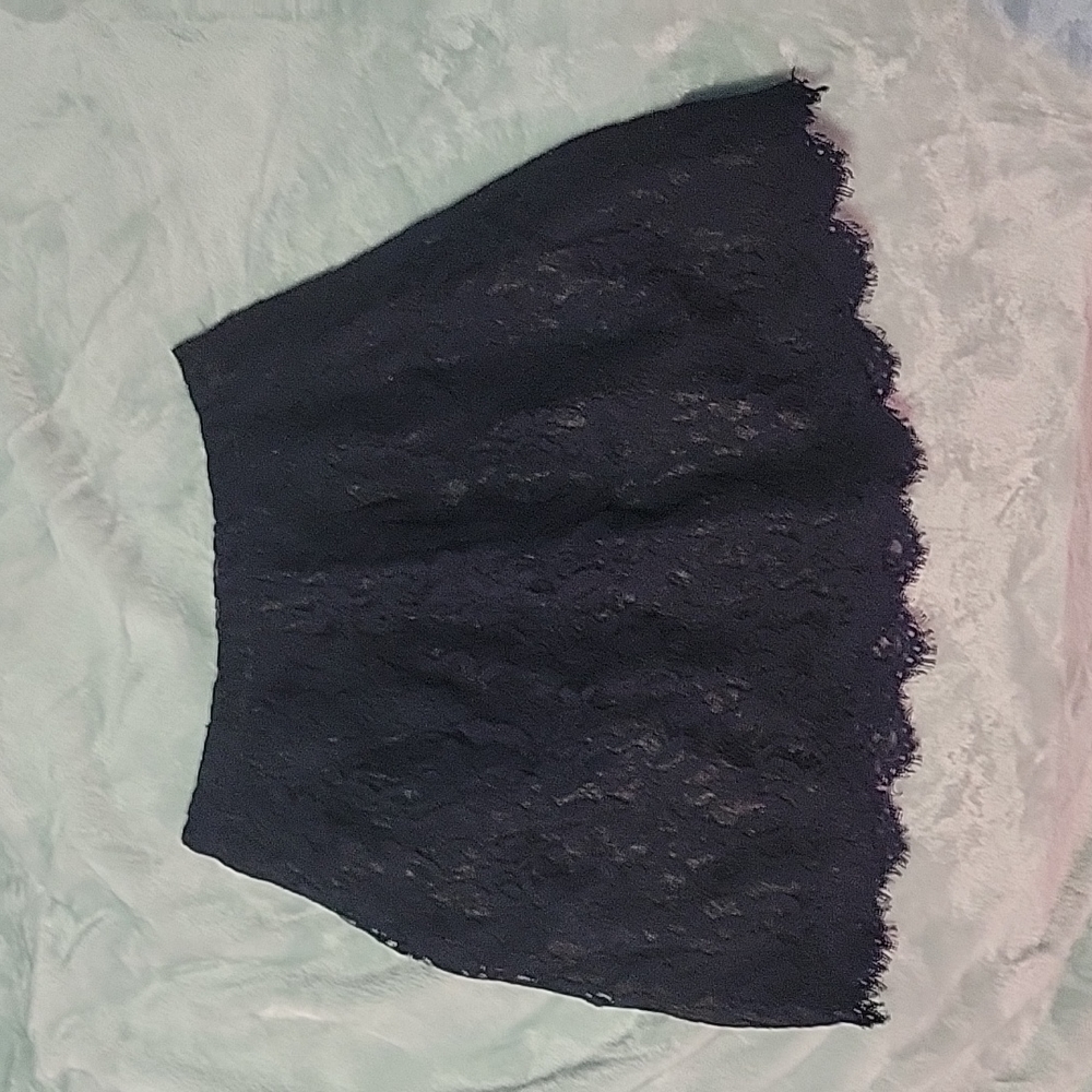 Navy blue lace skirt